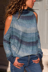 Big Dreams Cold Shoulder Print Blouse