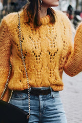 Suéter de cuello alto de malla esponjosa Loops-y