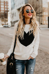 Suéter de punto con corazón "Licencia para amar"