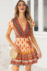 Forever Your Girl Boho Print Mini Dress