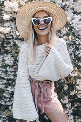 Suéter con mangas de murciélago de Blancanieves