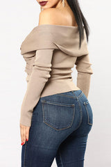 Cozy Twist Cross Front Knit Top