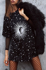 Mein Tee Print Schwarz-Weiß T-Shirt