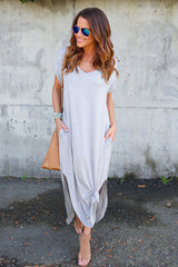 Ocean of Elegance Pocket Maxi Dress