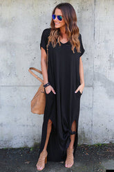 Ocean of Elegance Pocket Maxi Dress