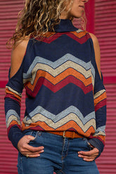 Big Dreams Cold Shoulder Print Blouse