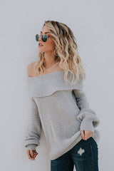 Suéter de punto con hombros descubiertos Cuddle Up Love