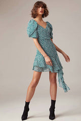 Wonderful You – Minikleid mit Rüschen und Shivering-Print