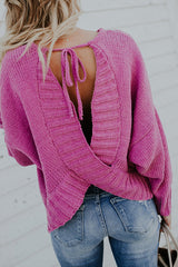 Suéter con mangas de murciélago y espalda descubierta See Ya