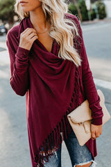 Freethinker Cream Tassel Up Knit Cardiagn