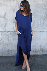 Ocean of Elegance Pocket Maxi Dress