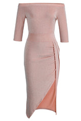 Maxikleider mit Wickel-Hüftschlitzkragen