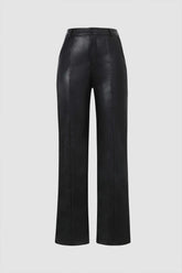 Faux Leather Straight Leg Pants