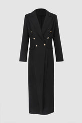 Gold Button Long Coat