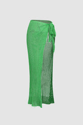 Falda de punto calado