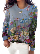 Camisas y tops de manga larga con estampados florales de talla grande
