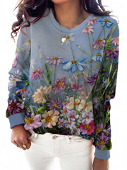 Camisas y tops de manga larga con estampados florales de talla grande