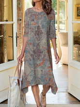 Vestidos con estampados geométricos de talla grande