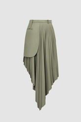 Falda plisada asimétrica