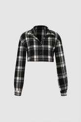 Cropped Checkered Shirt