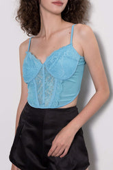 Lace Trim Bustier Corset Top