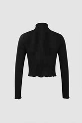 Basic Mock Neck Long Sleeve Top