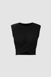 Cross Hem Ruched Tank Top