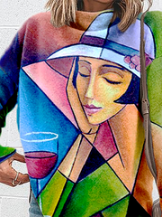 Camisas y blusas casuales con gráficos abstractos de talla grande