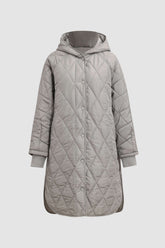 Diamond Quilted Hooded Jacket