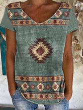 Camisas y tops de cuello en V con estampado floral para mujer de talla grande