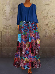 Zweiteiliges Kleid, langes Maxikleid