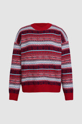 Suéter navideño azteca Fair Isle con cuello alto