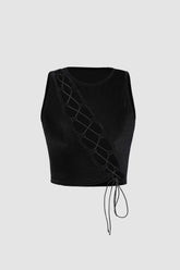 Cut Out Ribbed Tank Top