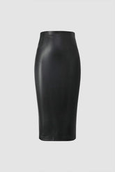 Faux Leather Pencil Skirt