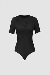 Asymmetric Short Sleeve Bodysuit