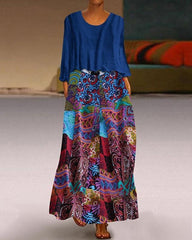 Zweiteiliges Kleid, langes Maxikleid