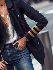 Ropa exterior casual lisa de talla grande