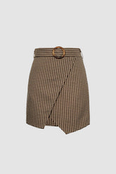 Minifalda con estampado de cuadros