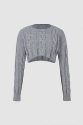 Suéter de cable corto