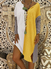 Outdoor-Kleider aus Baumwollmischung mit Farbblock-Schnitt