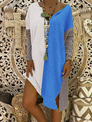 Outdoor-Kleider aus Baumwollmischung mit Farbblock-Schnitt