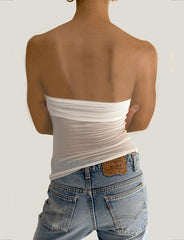 Durchsichtiges, trendiges, schmales, transparentes Tube-Top