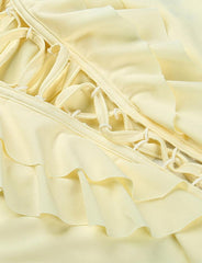 Neckholder-Camisole mit Rüschen und Schnürung