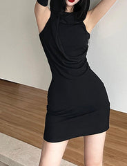 Sleeve Waist Two-Piece Hooded Skirt