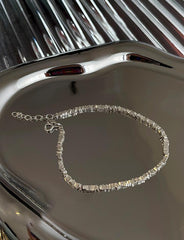 Simple Geometric Shard Silver Necklace