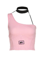 Einzelner Schultergurt Neckholder Nackter Nabel Weste Für