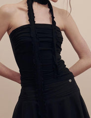 Trägerloses Camisole mit Rüschen und Schal für Damen