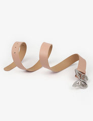Cinturón de cuero sintético con mariposa y diamantes de imitación