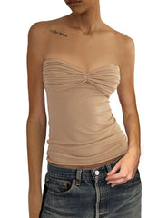 Durchsichtiges, trendiges, schmales, transparentes Tube-Top