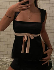 Ärmelloses rückenfreies Sommer-Ballett-Wickel-Tanktop